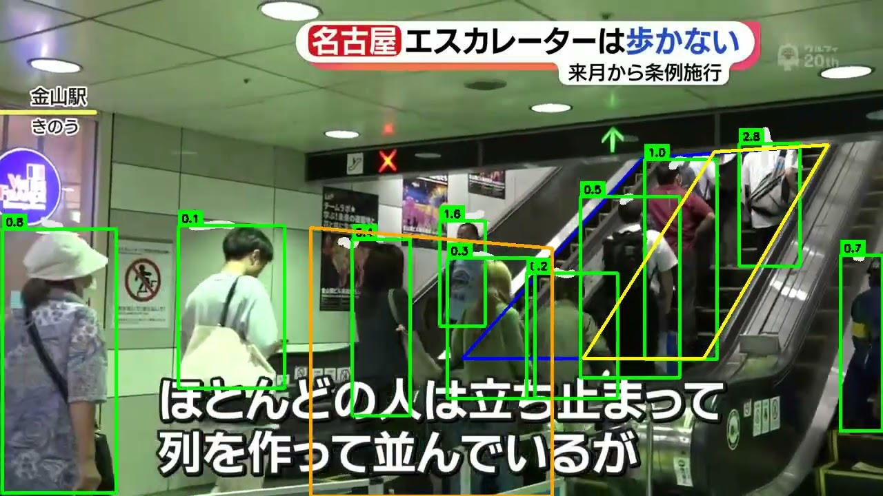 エスカレータ歩行禁止（名古屋金山）